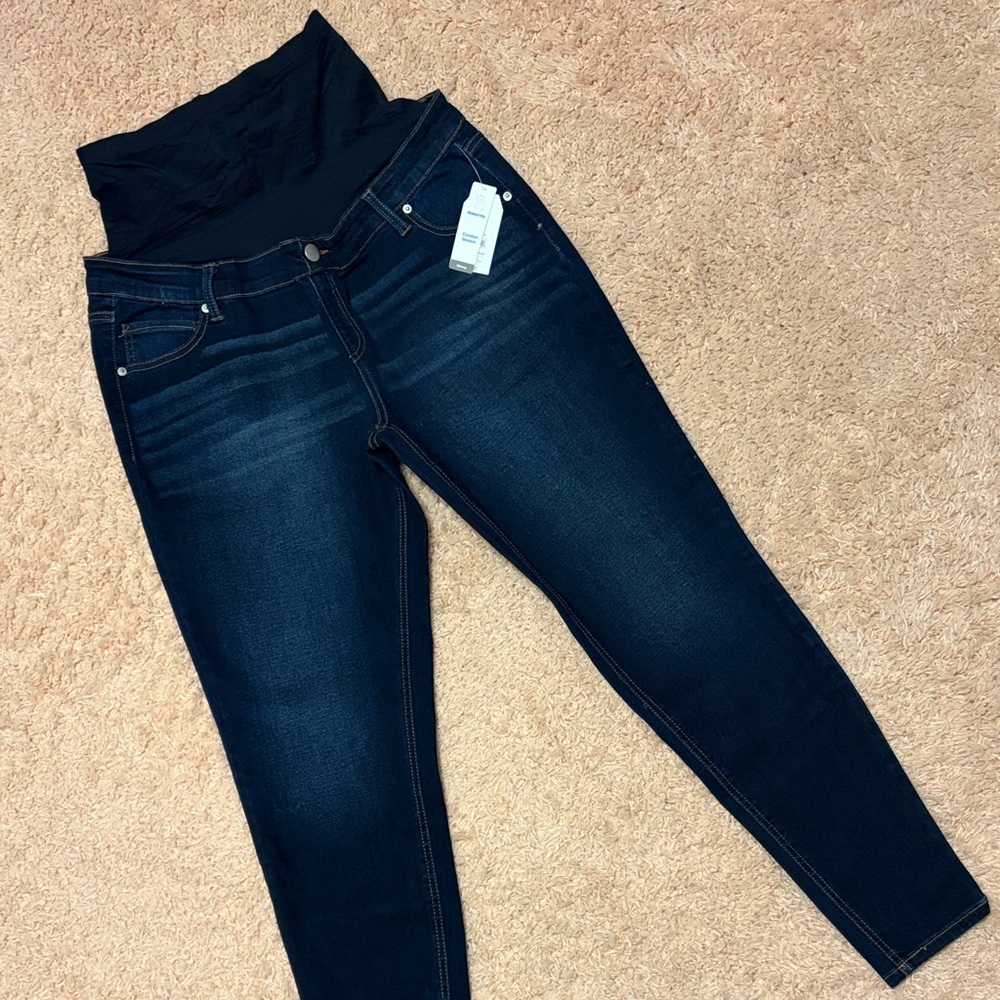 Time and Tru comfort stretch skinny Maternity Jeans 12-14 L